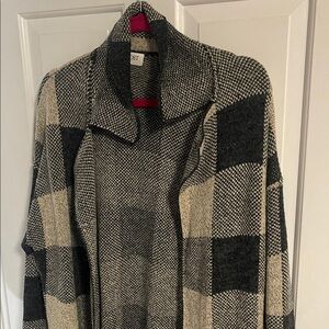 Plaid Knit Cardigan